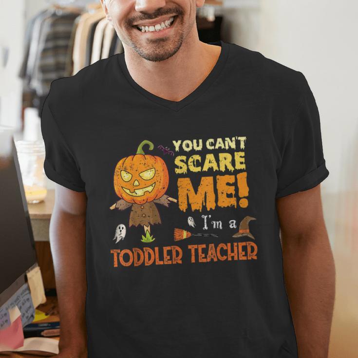 Halloween You Can't Scare Toddler Teacher For Men Women Men's V-Neck T-Shirt, funny gift