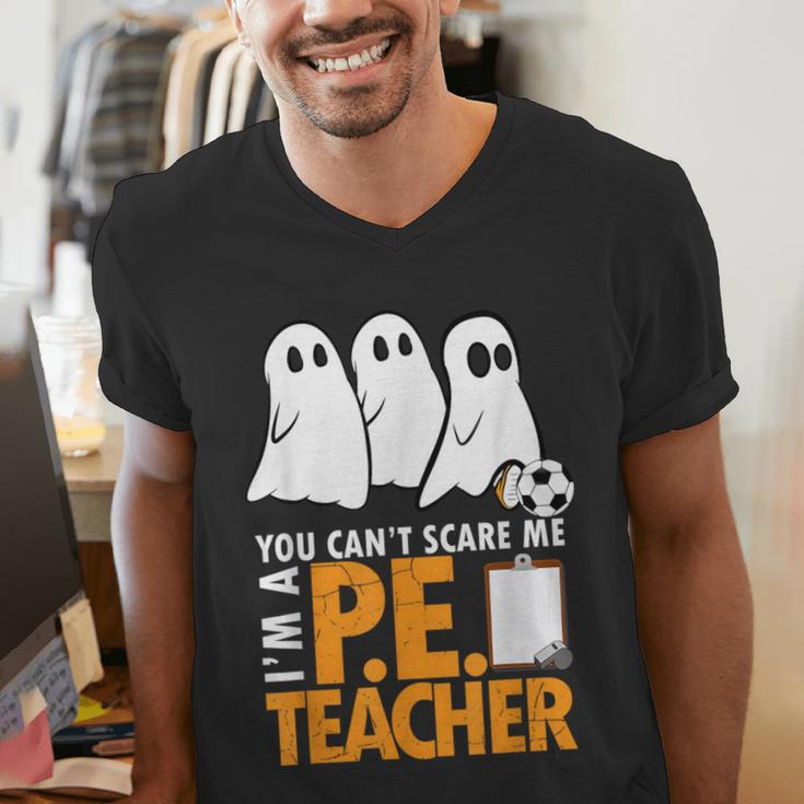 Halloween PE Teacher Shirt Can't Scare Me Men's V-Neck T-Shirt, Pe Teacher Shirts, funny gift
