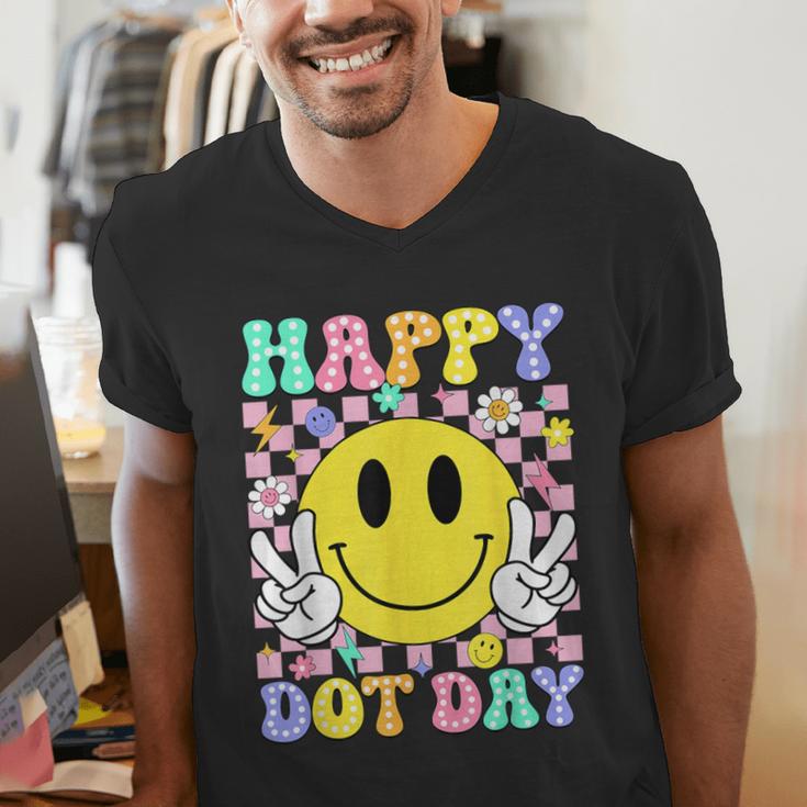 Happy Dot Day Shirts Teacher Student Girls Kids Smile Face Men's V-Neck T-Shirt, funny gift Happy Dot Day Shirts Teacher Student Girls Kids Smile Face Men's V-Neck T-Shirt, funny gift