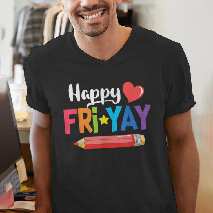 Happy Fri-Yay Friday Lovers Fun Teacher Life Weekend Men's V-Neck T-Shirt, funny gift Happy Fri-Yay Friday Lovers Fun Teacher Life Weekend Men's V-Neck T-Shirt, funny gift