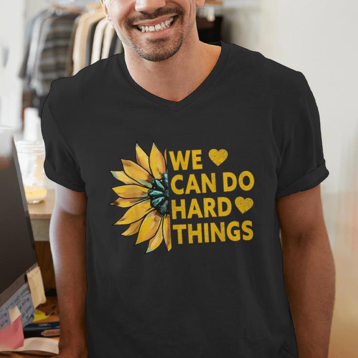 We Can Do Hard Things Kids Teacher Back To School Men's V-Neck T-Shirt, funny gift