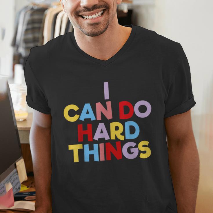 I Can Do Hard Things Teacher Inspiration Do Hard Things Men's V-Neck T-Shirt, funny gift I Can Do Hard Things Teacher Inspiration Do Hard Things Men's V-Neck T-Shirt, funny gift