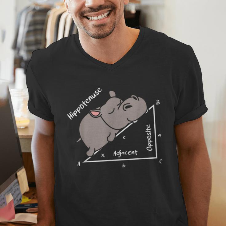 Hippotenuse Hippo Angle Function Hypotenuse Math Teacher Men's V-Neck T-Shirt, funny gift Hippotenuse Hippo Angle Function Hypotenuse Math Teacher Men's V-Neck T-Shirt, funny gift