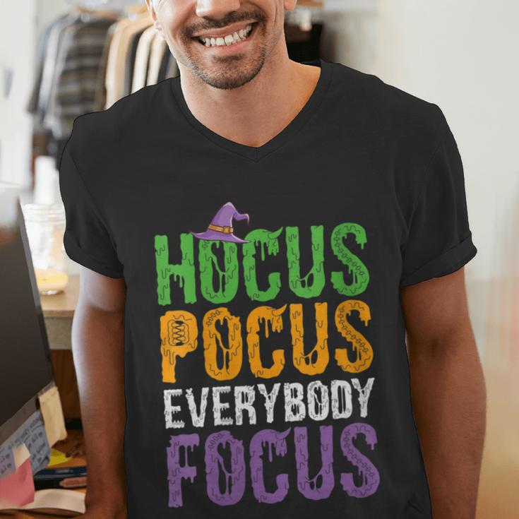 Hocus Pocus Everybody Focus Teacher Halloween Men's V-Neck T-Shirt, funny gift