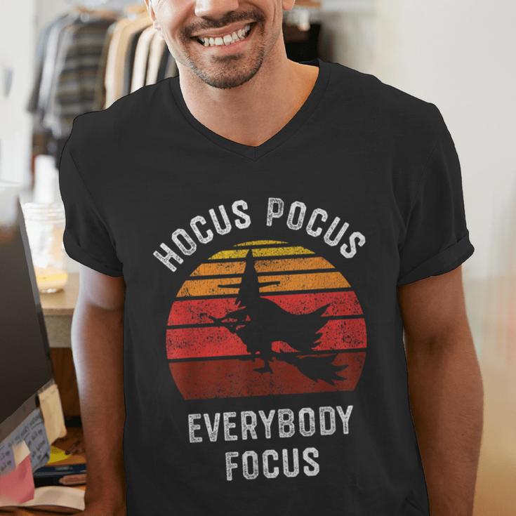 Hocus Pocus Everybody Focus Witch Halloween Teacher Women Men's V-Neck T-Shirt, funny gift Hocus Pocus Everybody Focus Witch Halloween Teacher Women Men's V-Neck T-Shirt, funny gift