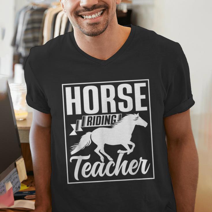 Horse Riding Teacher Rider Lover Equestrian Men Women Kids Men's V-Neck T-Shirt, funny gift