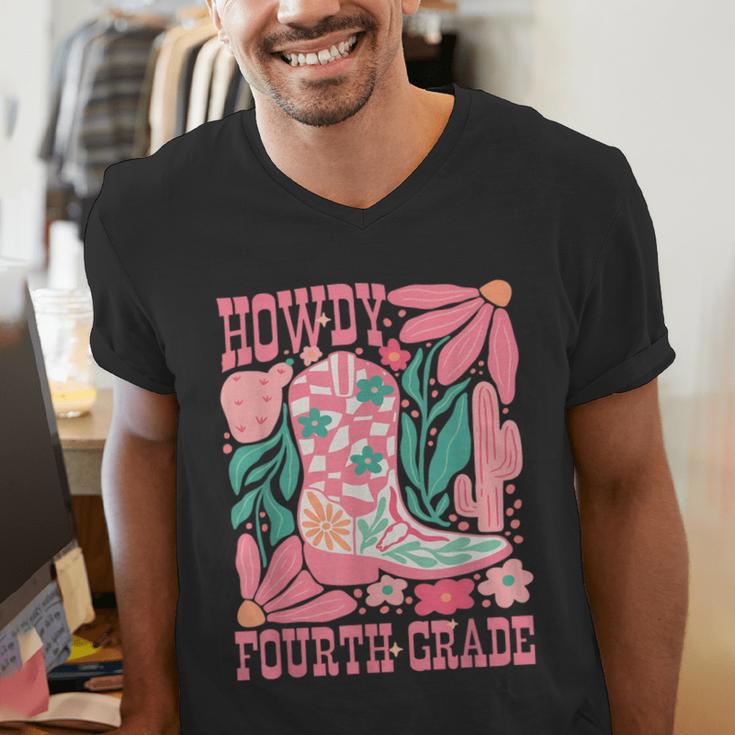 Howdy Fourth Grade Western 4th Grade Teacher Cowboy Cowgirl Men's V-Neck T-Shirt, 4th Grade Teacher Shirts, funny gift Howdy Fourth Grade Western 4th Grade Teacher Cowboy Cowgirl Men's V-Neck T-Shirt, 4th Grade Teacher Shirts, funny gift