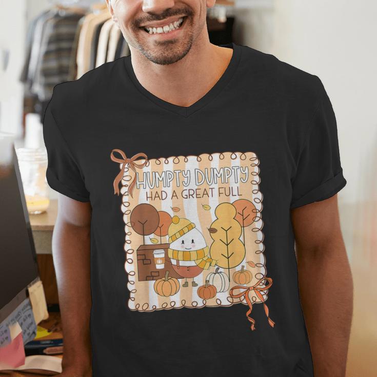 Humpty Dumpty Had A Great Fall Teacher Thanksgiving Autumn Men's V-Neck T-Shirt, funny gift Humpty Dumpty Had A Great Fall Teacher Thanksgiving Autumn Men's V-Neck T-Shirt, funny gift