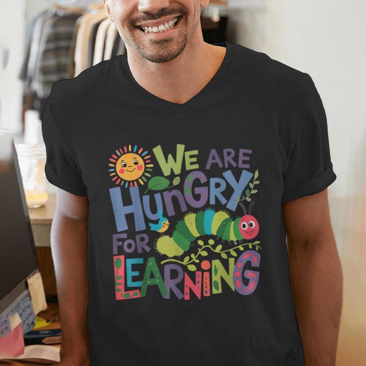 We Are Hungry For Learning Teacher Life Back To School Men's V-Neck T-Shirt, funny gift We Are Hungry For Learning Teacher Life Back To School Men's V-Neck T-Shirt, funny gift