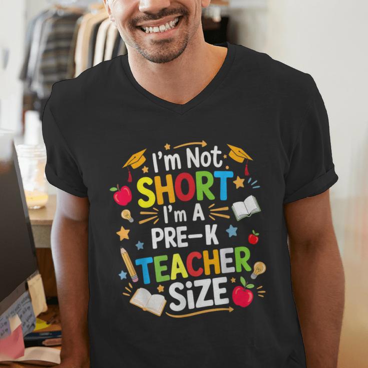 I'm Not Short I'm A Pre-K Teacher Size Back To School Men's V-Neck T-Shirt, funny gift I'm Not Short I'm A Pre-K Teacher Size Back To School Men's V-Neck T-Shirt, funny gift