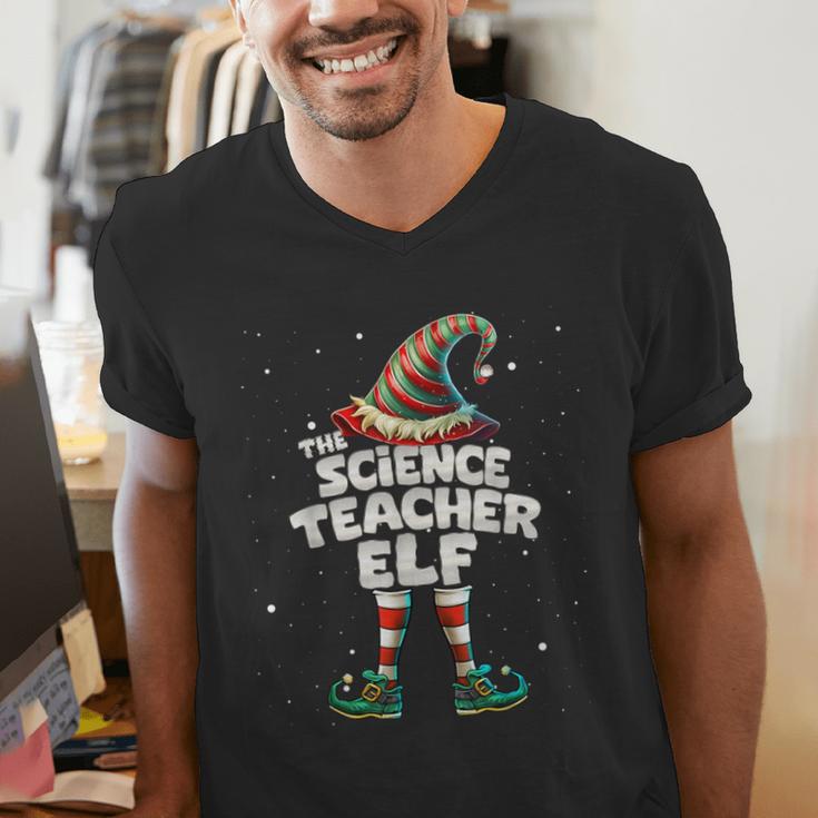 I'm The Science Teacher Elf Family Matching Group Christmas Men's V-Neck T-Shirt, Science Teacher Shirts, funny gift