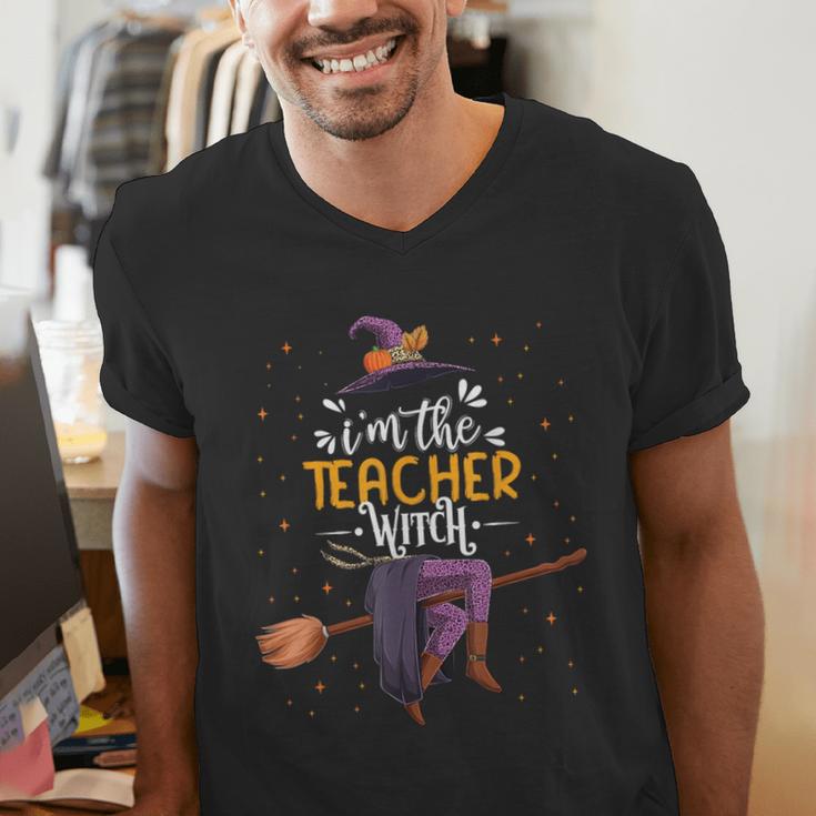 Im The Teacher Witch Halloween Matching Group Costume Men's V-Neck T-Shirt, funny gift Im The Teacher Witch Halloween Matching Group Costume Men's V-Neck T-Shirt, funny gift
