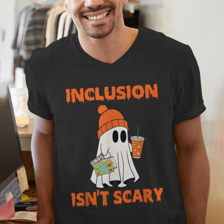 Inclusion Isn't Scary Shirt Halloween SLP Sped Teacher Men's V-Neck T-Shirt, funny gift Inclusion Isn't Scary Shirt Halloween SLP Sped Teacher Men's V-Neck T-Shirt, funny gift