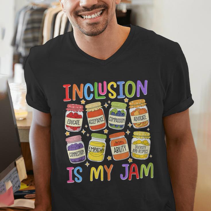 Inclusion Is My Jam SPED Teacher Special Education Teacher Men's V-Neck T-Shirt, funny gift Inclusion Is My Jam SPED Teacher Special Education Teacher Men's V-Neck T-Shirt, funny gift