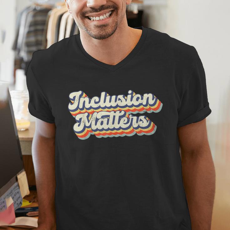Inclusion Matters Special Education Sped Teacher Vintage Men's V-Neck T-Shirt, funny gift