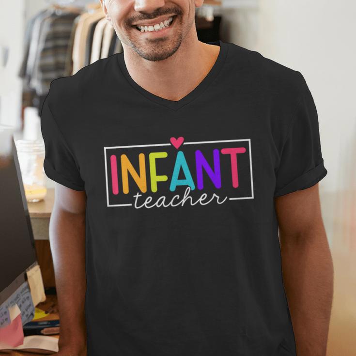 Infant Teacher Daycare Provider Childcare Teacher Men's V-Neck T-Shirt, funny gift