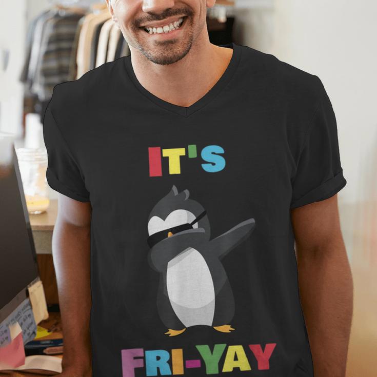 It's Fri-Yay Dabbing Penguin Friday Weekend Teacher Student Men's V-Neck T-Shirt, funny gift It's Fri-Yay Dabbing Penguin Friday Weekend Teacher Student Men's V-Neck T-Shirt, funny gift