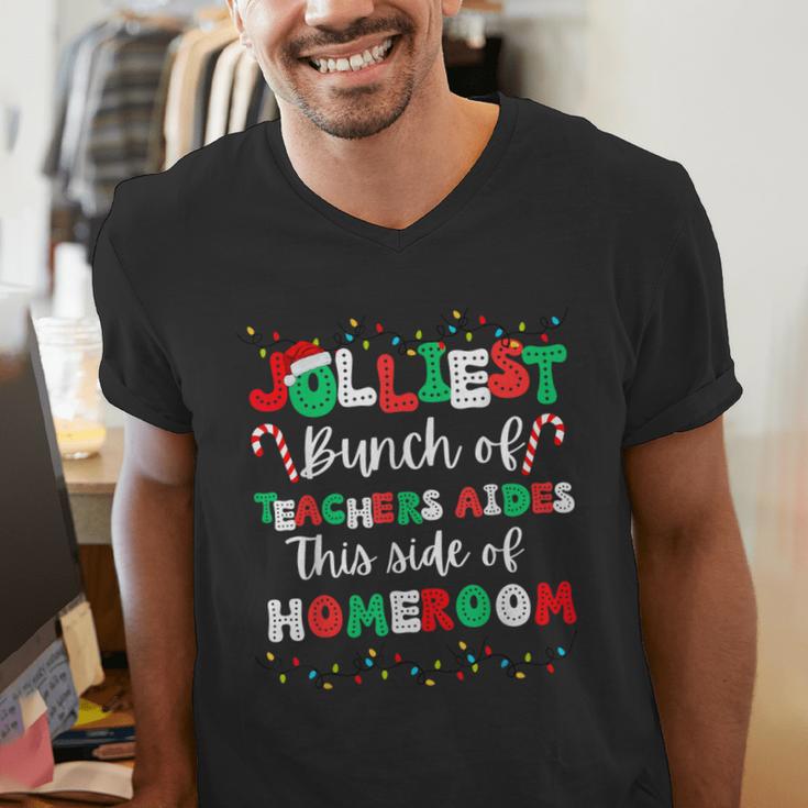 Jolliest Bunch Of Teachers Aides This Side Of Homeroom Men's V-Neck T-Shirt, funny gift Jolliest Bunch Of Teachers Aides This Side Of Homeroom Men's V-Neck T-Shirt, funny gift