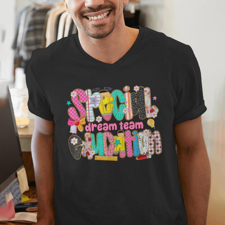 Kids Back To School Teachers Special Education Dream Team Men's V-Neck T-Shirt, funny gift