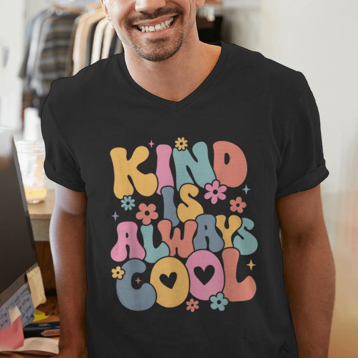 Kind Is Always Cool Groovy Teacher Be Kind Kindness Matters Men's V-Neck T-Shirt, Groovy Teacher Shirts, funny gift Kind Is Always Cool Groovy Teacher Be Kind Kindness Matters Men's V-Neck T-Shirt, Groovy Teacher Shirts, funny gift