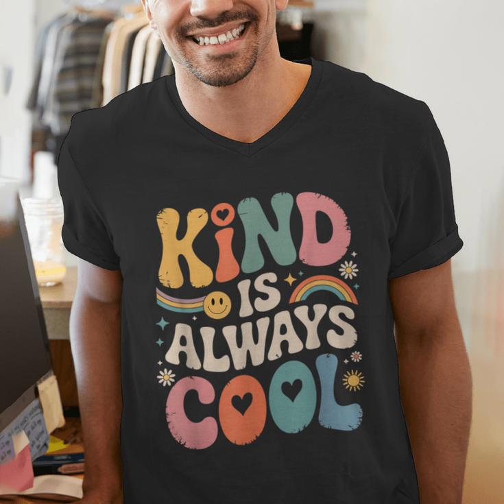 Kind Is Always Cool Teacher Graphic Tees Choose Kindness Men's V-Neck T-Shirt, funny gift