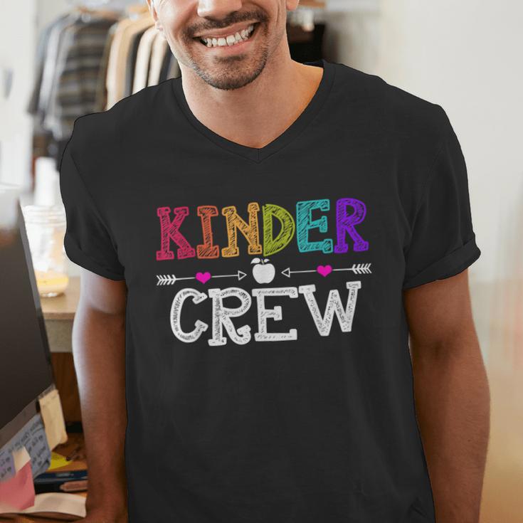 Kinder Crew Kindergarten Teacher 1st Day Of School Men's V-Neck T-Shirt, funny gift Kinder Crew Kindergarten Teacher 1st Day Of School Men's V-Neck T-Shirt, funny gift