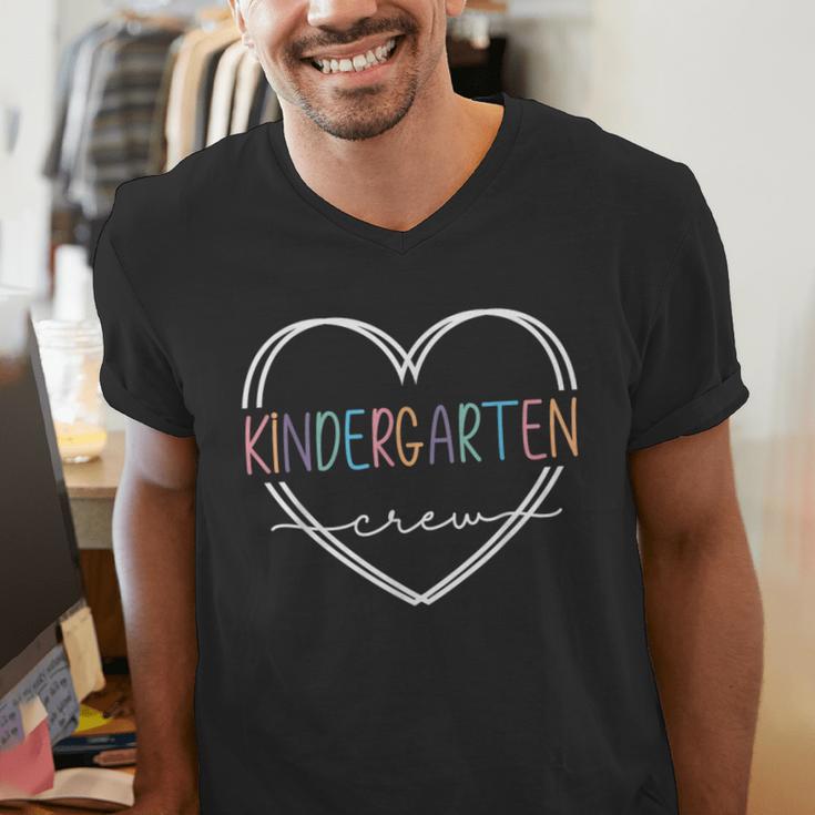 Kindergarten Crew Kinder Crew Teacher Squad Team Preschool Men's V-Neck T-Shirt, funny gift Kindergarten Crew Kinder Crew Teacher Squad Team Preschool Men's V-Neck T-Shirt, funny gift