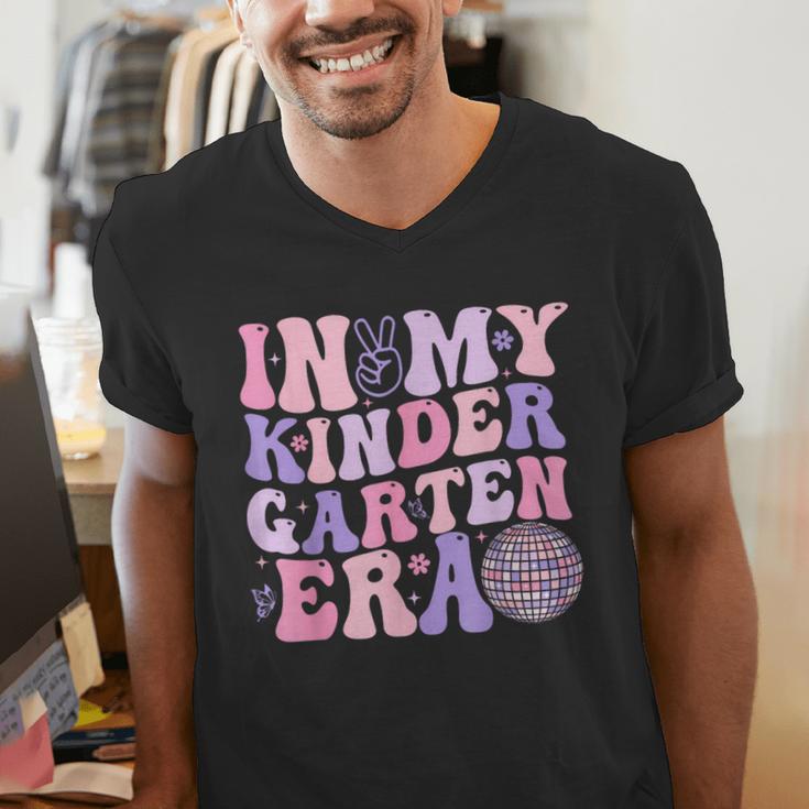 In My Kindergarten Era Teacher Kids Back To School Kinder Men's V-Neck T-Shirt, funny gift