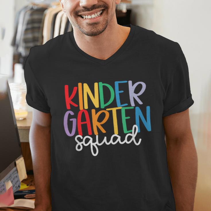 Kindergarten Squad Team Crew Teacher Back To School Men's V-Neck T-Shirt, funny gift Kindergarten Squad Team Crew Teacher Back To School Men's V-Neck T-Shirt, funny gift