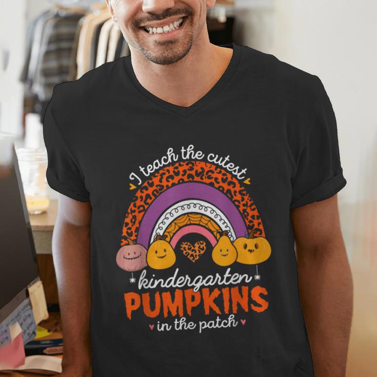 Kindergarten Teacher Pumpkin Patch Cute Men's V-Neck T-Shirt, funny gift Kindergarten Teacher Pumpkin Patch Cute Men's V-Neck T-Shirt, funny gift