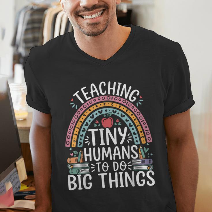 Kindergarten Teacher Tiny Humans Pre-School Teacher Men's V-Neck T-Shirt, funny gift Kindergarten Teacher Tiny Humans Pre-School Teacher Men's V-Neck T-Shirt, funny gift