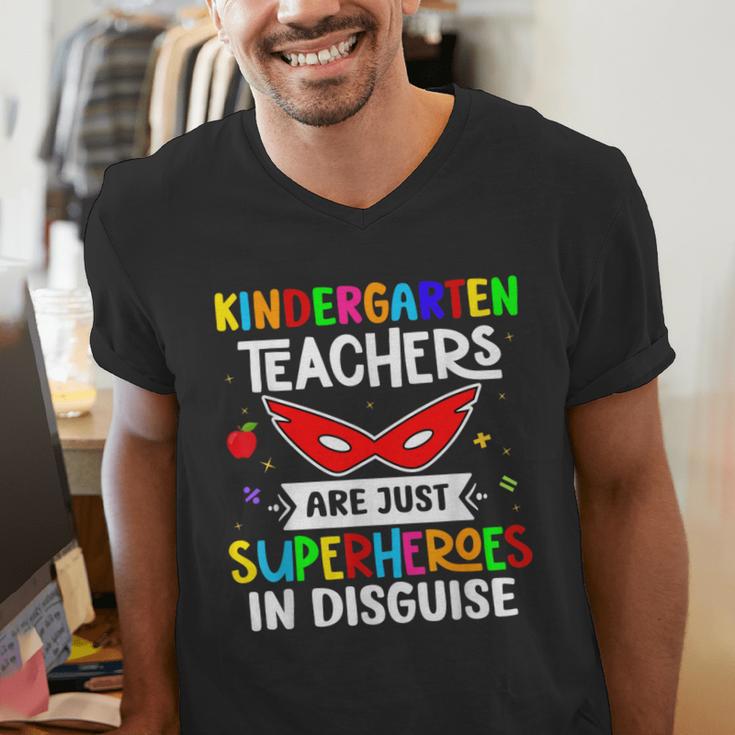 Kindergarten Teachers Are Just Superheroes In Disguise Men's V-Neck T-Shirt, funny gift