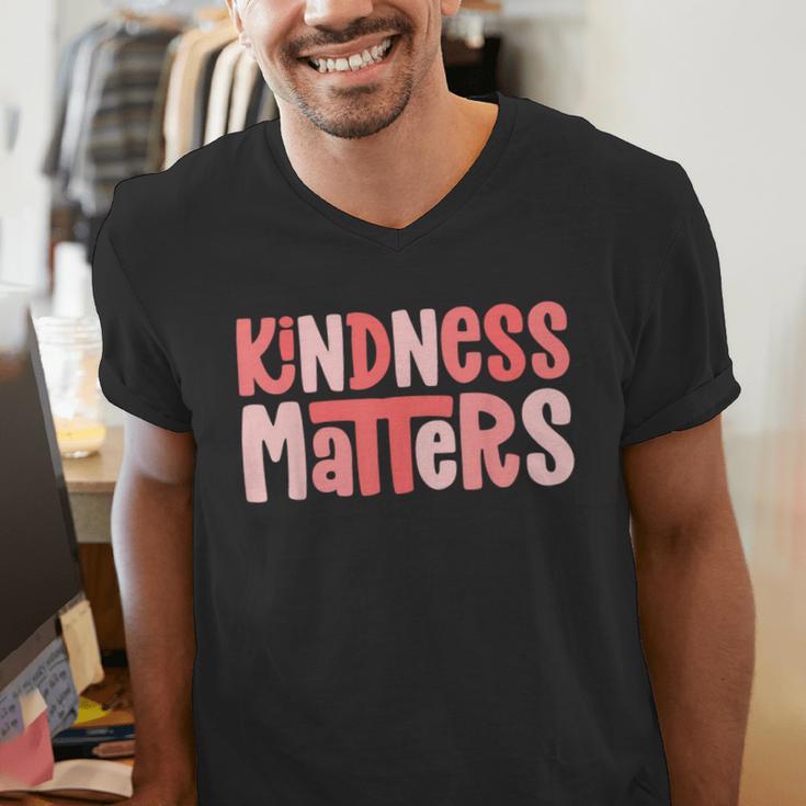 Kindness Matters Anti Bullying Shirts Teacher Child Men's V-Neck T-Shirt, funny gift