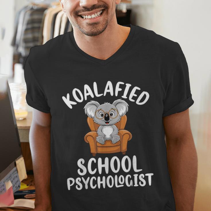 Koalafied School Psychologist Koala Lover Psychology Teacher Men's V-Neck T-Shirt, funny gift Koalafied School Psychologist Koala Lover Psychology Teacher Men's V-Neck T-Shirt, funny gift