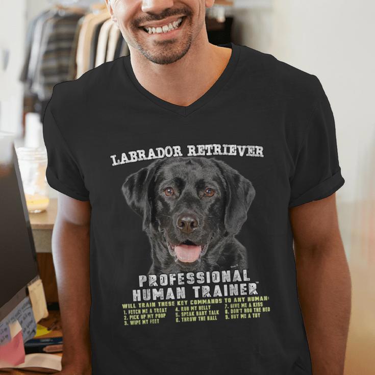 Labrador Retriever Lab Professional Human Trainer Men's V-Neck T-Shirt, funny gift