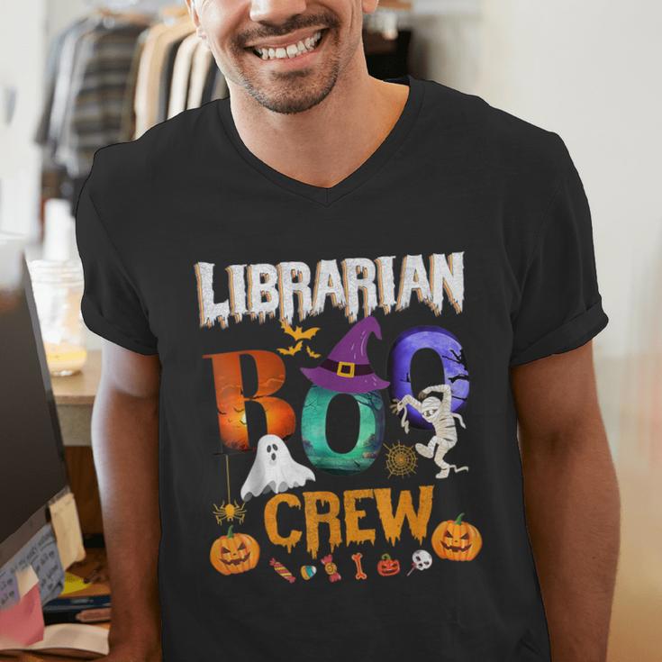 Librarian Boo Crew Teacher Student Halloween Costume Men's V-Neck T-Shirt, funny gift Librarian Boo Crew Teacher Student Halloween Costume Men's V-Neck T-Shirt, funny gift