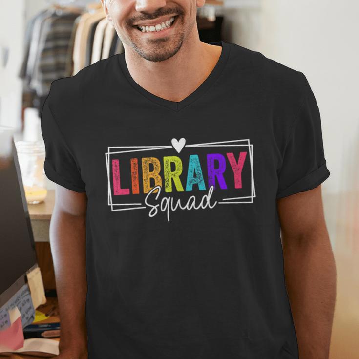 Library Squad Team Librarian Teacher Book Lover Men's V-Neck T-Shirt, funny gift Library Squad Team Librarian Teacher Book Lover Men's V-Neck T-Shirt, funny gift