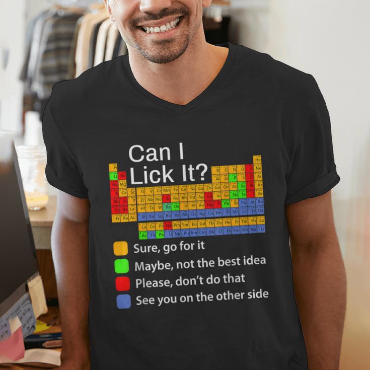 Can I Lick It Periodic Table Chemistry Teachers Men's V-Neck T-Shirt, funny gift Can I Lick It Periodic Table Chemistry Teachers Men's V-Neck T-Shirt, funny gift