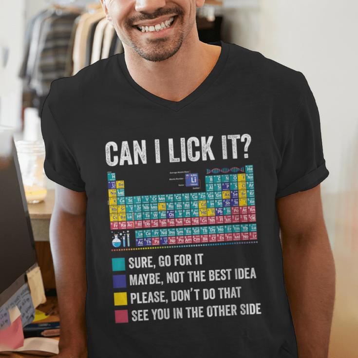 Can I Lick It Periodic Table Of Elements Science Teacher Men's V-Neck T-Shirt, Science Teacher Shirts, funny gift Can I Lick It Periodic Table Of Elements Science Teacher Men's V-Neck T-Shirt, Science Teacher Shirts, funny gift