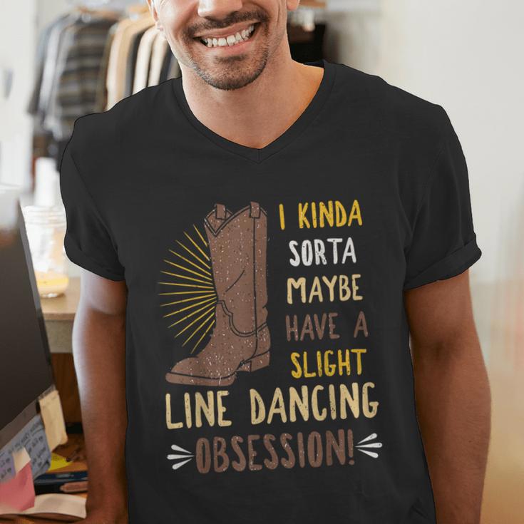 Line Dancing Choreographed Group Dancer Dance Teacher Men's V-Neck T-Shirt, funny gift Line Dancing Choreographed Group Dancer Dance Teacher Men's V-Neck T-Shirt, funny gift