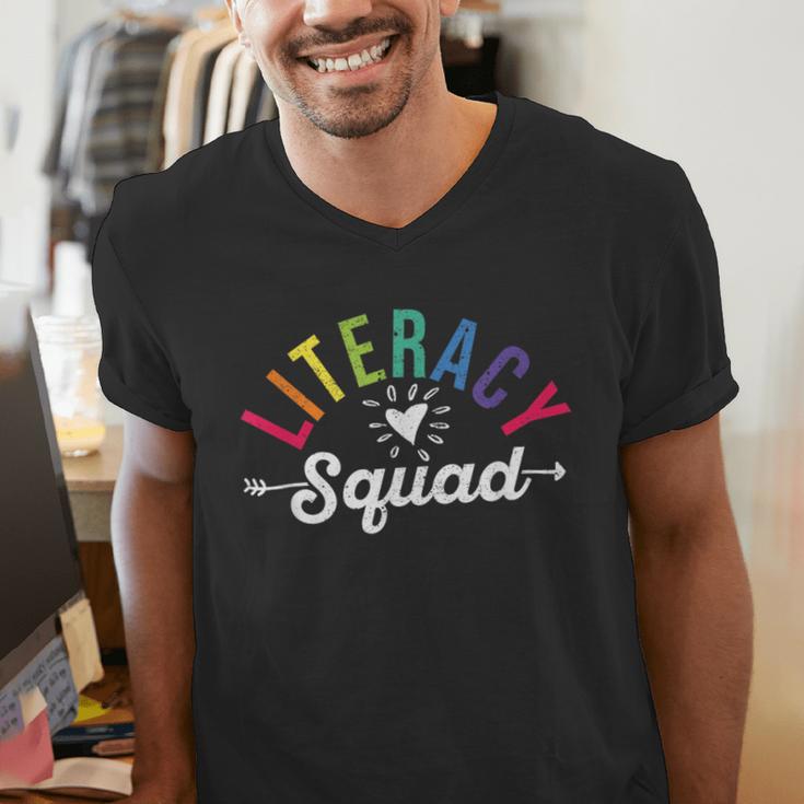Literacy Squad Reading Teacher Interventionist Specialist Men's V-Neck T-Shirt, funny gift Literacy Squad Reading Teacher Interventionist Specialist Men's V-Neck T-Shirt, funny gift