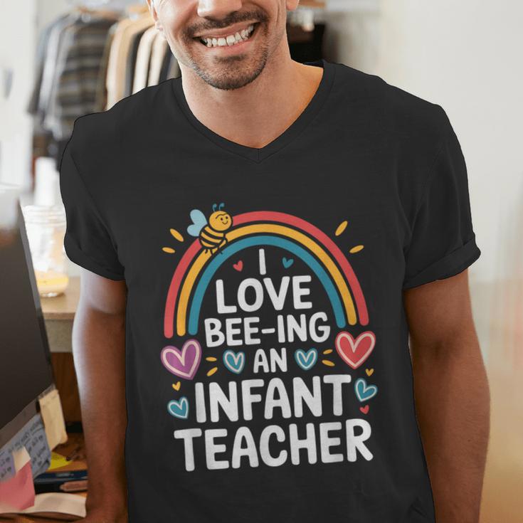 I Love Bee-Ing An Infant Teacher Toddler Teaching Men's V-Neck T-Shirt, funny gift I Love Bee-Ing An Infant Teacher Toddler Teaching Men's V-Neck T-Shirt, funny gift