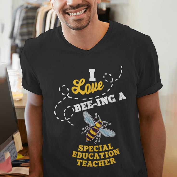 I Love Bee-Ing A Special Education Teacher Honey Bee Job For Men Women Men's V-Neck T-Shirt, funny gift I Love Bee-Ing A Special Education Teacher Honey Bee Job For Men Women Men's V-Neck T-Shirt, funny gift
