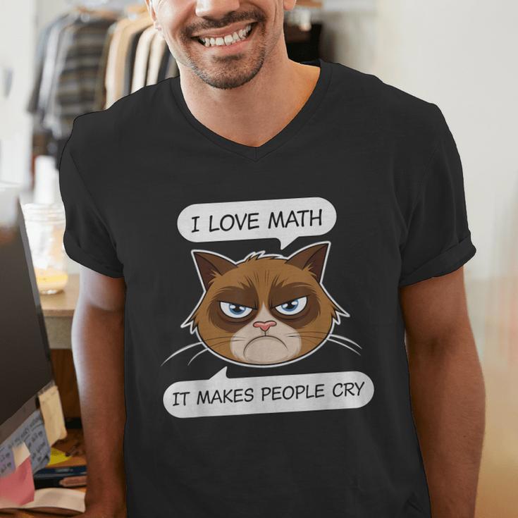 I Love Math It Makes People Cry Math Teacher Men's V-Neck T-Shirt, funny gift I Love Math It Makes People Cry Math Teacher Men's V-Neck T-Shirt, funny gift