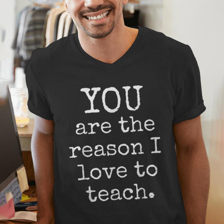 Love To Teach Positive Affirmation Kind Motivational Teacher Men's V-Neck T-Shirt, funny gift