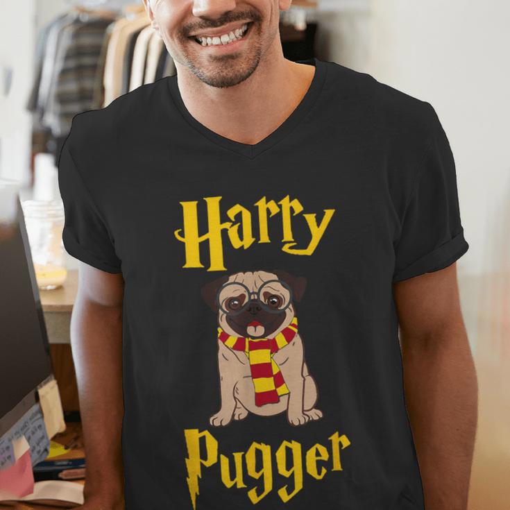 Lovely Harry Pugger Pug Men's V-Neck T-Shirt, funny gift
