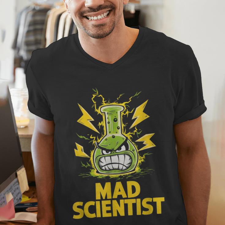 Mad Scientist Kids Youth Adult Science Teacher Chemistry Men's V-Neck T-Shirt, Science Teacher Shirts, funny gift