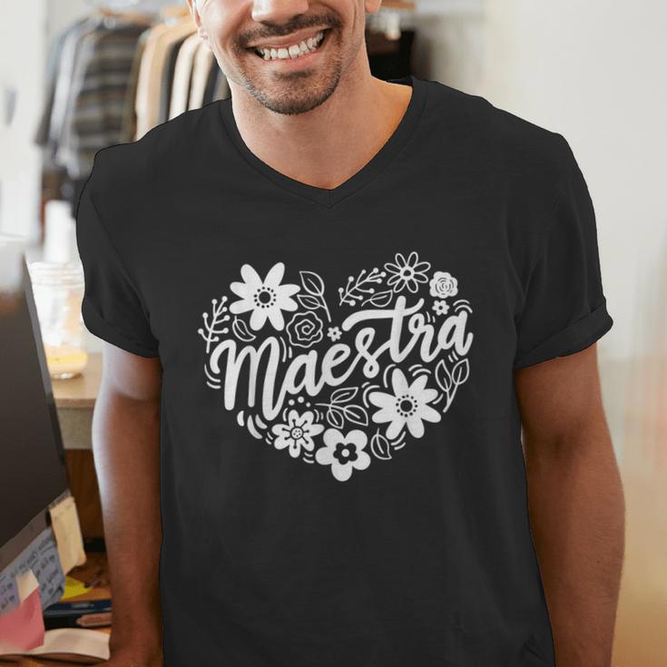 Maestra Spanish Teacher Men's V-Neck T-Shirt, funny gift Maestra Spanish Teacher Men's V-Neck T-Shirt, funny gift