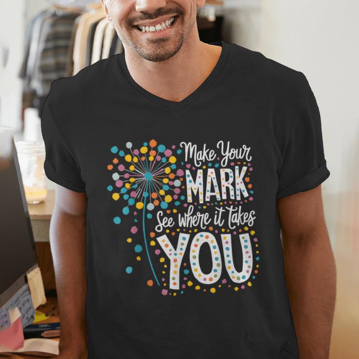 Make Your Mark Dandelion Happy Dot Day Shirts Teacher Kids Men's V-Neck T-Shirt, funny gift Make Your Mark Dandelion Happy Dot Day Shirts Teacher Kids Men's V-Neck T-Shirt, funny gift