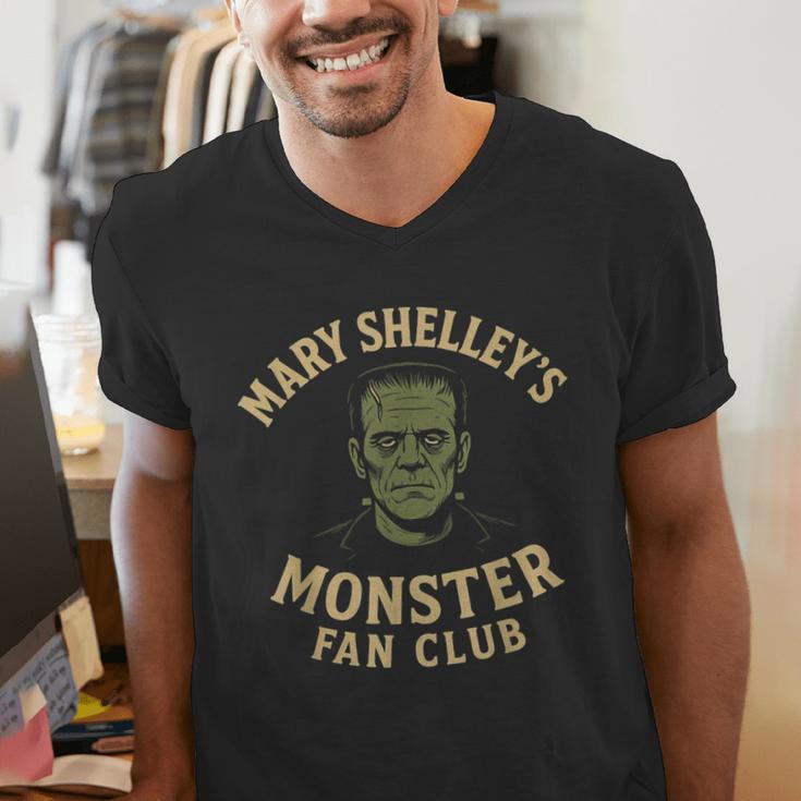 Mary Shelley's Monster Fan Club Gothic Horror Parody Men's V-Neck T-Shirt, funny gift